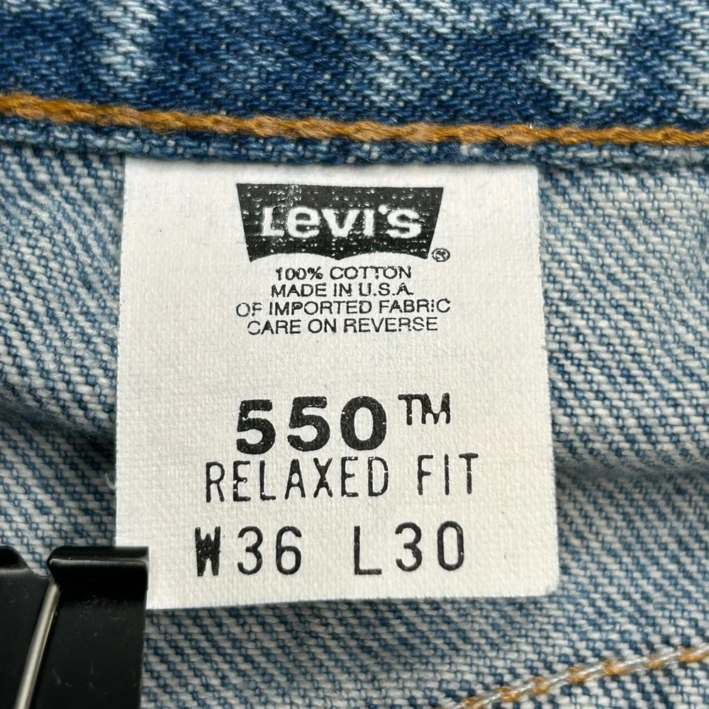 VTG‎ Levi's 550 Jeans Mens 33x30 (Tag 36x30) Loose Relaxed Tapered USA Y2K Denim